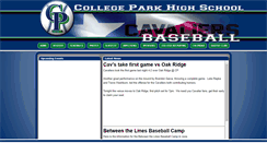 Desktop Screenshot of collegeparkbaseball.com