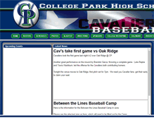 Tablet Screenshot of collegeparkbaseball.com